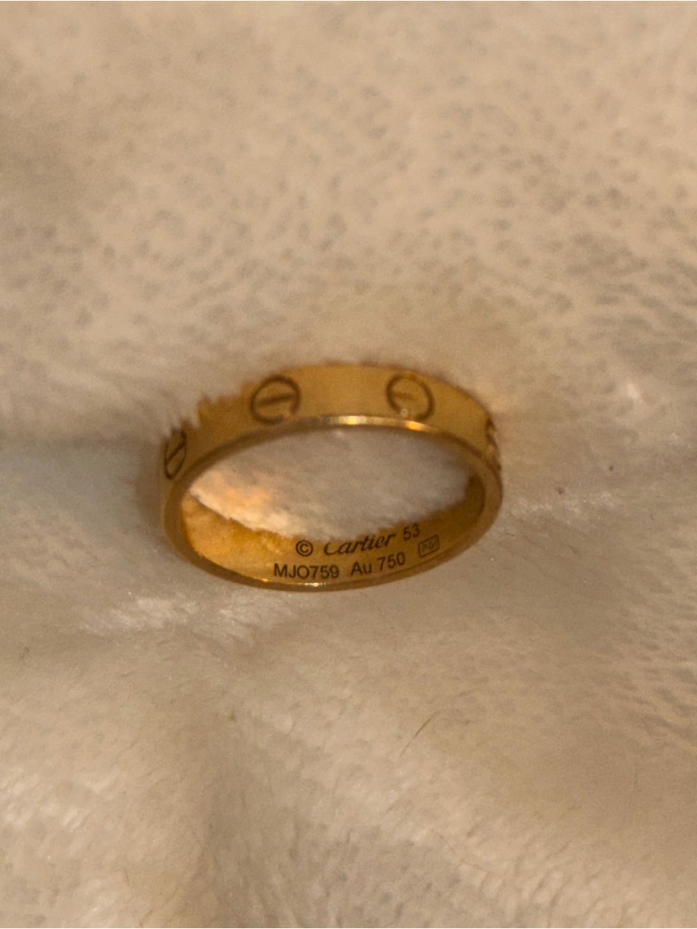 Cartier Gold Love Band Ring - Size 6.25-6.5 but fits 7-7.5 - Picture 5 of 10